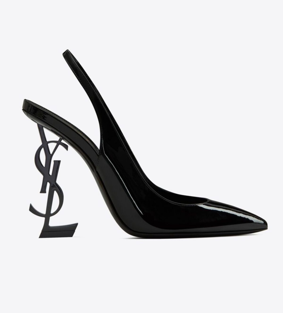 YSL Opyum Slingback Pumps in Patent Leather with Black Heel - Anja Liesa